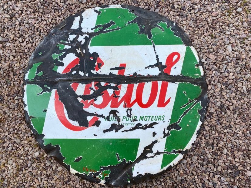 CASTROL  PLAQUE EN TOLE CASTROL 